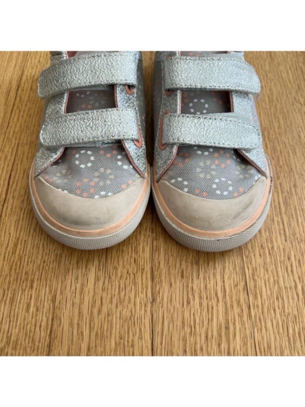 See Kai Run Robyne Gray Pink Canvas Sneakers Little Kid's Size 11 - Picture 3 of 10